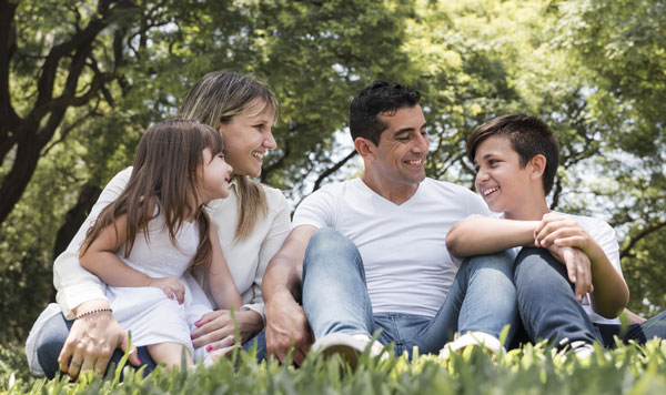 Familia en el campo