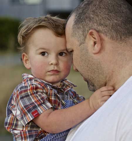 Padre con su hijo